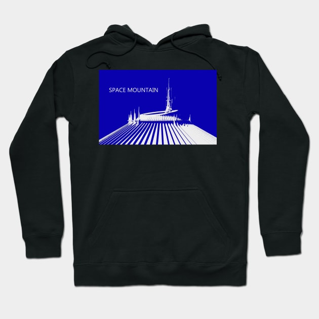 Space Mountain retro art Hoodie by dltphoto